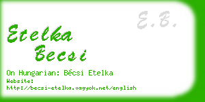 etelka becsi business card