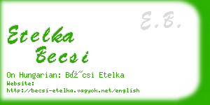 etelka becsi business card